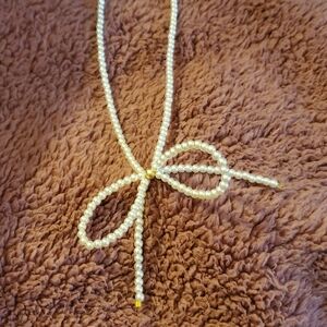 Pearl Bow Necklace